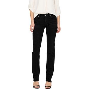 Only Jeans Onlalicia Reg Strt Dnm Dot297 Noos 15252221 Washed Black Dames Maat - W31 X L32