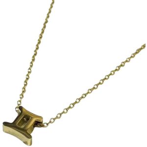 Plux Fashion Tweeling Ketting - Goud - 2mm/40cm + 5cm Verlengstuk - Sieraden - Sterrenbeeld Ketting - Tweeling Sterrenbeeld - Stainless Steel - Sieraden Cadeau - Gemini Necklace - Gouden Ketting Dames - Ketting Met Hanger - Roestvrijstaal