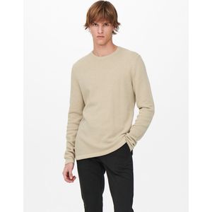 ONLY & SONS ONSPANTER REG 12 STRUC CREW KNIT NOOS Heren Trui - Maat L