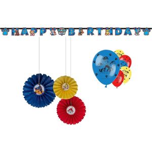 Paw Patrol - Feestversiering - Kinderfeest - Verjaardag - Themafeest - Feest - Slinger - Ballonnen - Waaier hangdecoratie.