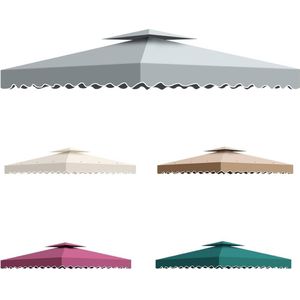 LifeStages® Paviljoen dak 3x3 vervangdak, afneembaar reservedak, waterdicht dekzeil voor tuinpaviljoen met luchtventilatie, dubbel dak vervangend dak paviljoen waterdicht