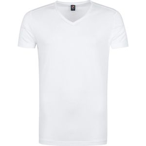 Suitable - Vitasu T-Shirt V-Hals Wit 2-Pack - Heren - Maat S - Slim-fit