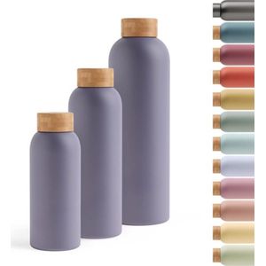 Steel Bottle 400 ml, Insulated Drinking Bottle, Leak-Proof Thermos Flask, 24 Hours Cold, 12 Hours Hot, Double-Walled Stainless Steel Water Bottle, Shatterproof, Suitable for Carbonated Drinks