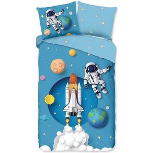 Good Morning Spaceworld Dekbedovertrek - Junior - 120x150 cm - Blue