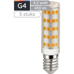 Avide E14 LED Buislamp 4.2W 220-240V - 6400K - 450lm - LED Lamp - Daglicht wit - Vervangt 39W lamp - 5 stuks