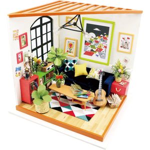 Robotime - DIY Dollhouse Kit-Locus's Sitting Room with LED light - Houten Bouwpakket