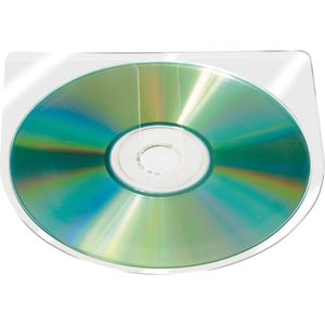 Q-CONNECT CD hoes zelfklevend met tab PP 10 stuks