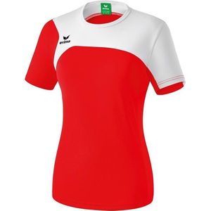 Erima Club 1900 2.0 T-Shirt Dames Rood-Wit Maat 46