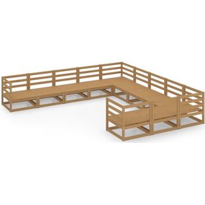 vidaXL Loungeset - Loungesets - Tuinsets - Tuinsets - 11-delige Loungeset massief grenenhout