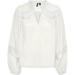 Vero Moda Blouse Vmtea Insert Ls Top Wvn 10311123 Snow White Dames Maat - M