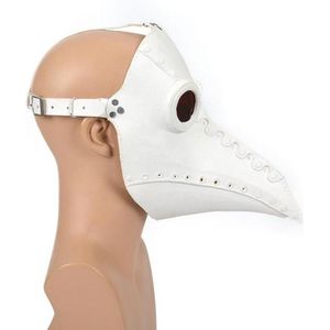 Pest masker (wit leather look)