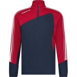 Masita | Zip-Sweater Forza - korte ritssluiting en duimgaten - NAVY BLUE/RED - 140