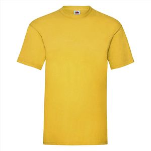Fruit of the Loom - 5 stuks Valueweight T-shirts Ronde Hals - Oker Geel - S
