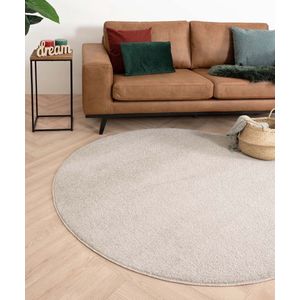 Rond vloerkleed Fine - ivoor 240 cm rond