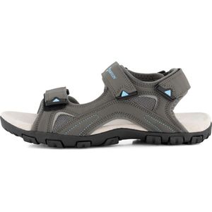 Travelin Volda Heren - Leren Outdoor- Sport- en Wandelsandalen met Profielzool - Grijs - Maat 40