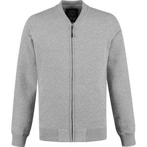 Lemon & Soda Heavy sweater cardigan unisex in de kleur grey heather in de maat XL.