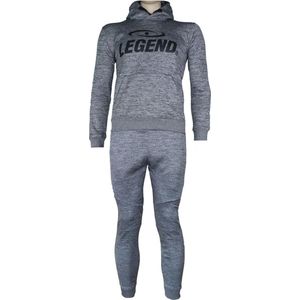 Legend Joggingpak dames/heren met hoodie grijs Maat: XXL