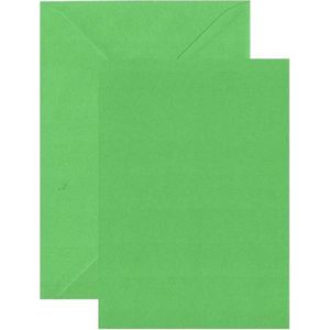 20 Gevouwen kaarten met Enveloppen - Grasgroen - 220 grams papier - A6 / C6 - 148x105mm / 162x114mm