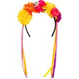 Boland - Diadeem La Pelona Multi - Één maat - Volwassenen - Vrouwen - Halloween accessoire - Horror - Day of the dead