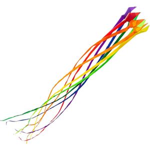 Vliegeraccesoires | Vlieger | HQ Soft Swirl Rainbow 3 m - 8 Colours | Staart | Mix Kleuren |
