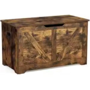 RM Store® - Opbergkist - Speelgoedkist - Opbergbankje - Zitrust - Hoge Laadcapaciteit - Bruin - 80 x 40 x 46 cm.