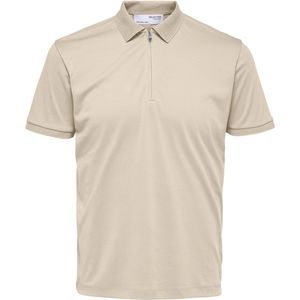 SELECTED HOMME SLHFAVE ZIP SS POLO NOOS Heren Poloshirt - Maat L