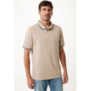 Mexx Tipping Polo Regular Fit Sand Heren - Maat M