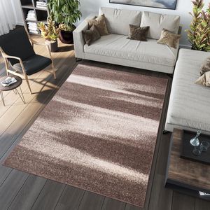 Tapiso Sari Vloerkleed Bruin Laagpolig Tapijt Karpet Maat- 160x220