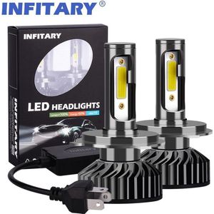 H4 LED Lamp Auto/Motor/Scooter (Set 2 stuks) - CANbus - Helder Wit 6500K - 72W - Dimlicht, Grootlicht & Mistlicht - Koplampen