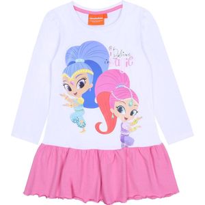 Wit-roze meisjestuniek met franje - Shimmer & Shine / 128