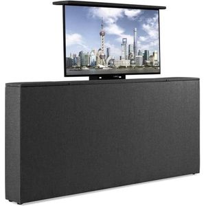 Bedonderdeel - Soft bedden TV-Lift meubel Voetbord - Max. 43 inch TV - 110 breed x85x21 - Antracite