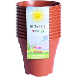 Premium Terracotta Plantenpotten - 10 cm - Set van 10 Herbruikbare UV-bestendige Bloempotten voor Binnen en Buiten