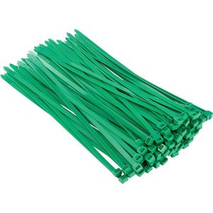 Lange groene kabelbinders 300 mm x 76 mm - pak van 100 - 12 inch - premium nylon ritsbanden - Heavy Duty - plastic stropdaswikkels - veilig zelfvergrendelend mechanisme - huis tuin kantoor