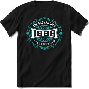 1999 The One And Only | Feest Kado T-Shirt Heren - Dames | Cobalt - Wit | Perfect Verjaardag Cadeau Shirt | Grappige Spreuken - Zinnen - Teksten | Maat XL