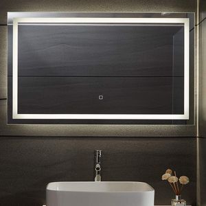 Spiegel - Spiegel met verlichting - Badkamerspiegel - LED - Koper en loodvrij - 100 x 60 cm - Glas