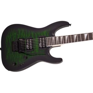 Jackson JS32Q Dinky DKA Transparent Green Burst - ST-Style elektrische gitaar