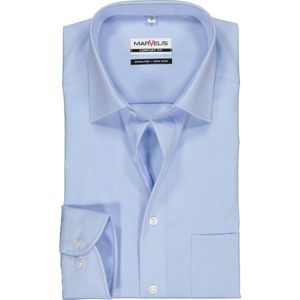 MARVELIS comfort fit overhemd - lichtblauw - Strijkvrij - Boordmaat: 39