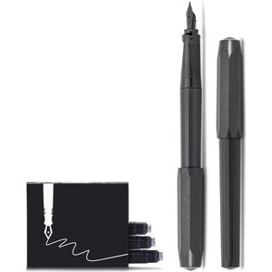 Kaweco - Vulpen - Perkeo All Black - Zwart - Medium - Doosje vullingen