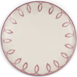 Riviera Maison Ontbijtbord Roze bord 21 cm gekleurde print - Menton Breakfast Plate