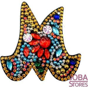 Diamond Painting ""JobaStores®"" Sleutelhanger Alfabet Letter M