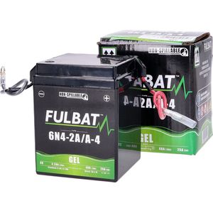 Fulbat - Gel Accu 6N4-2A 6Volt 4.2Ah voor Honda MB | MT 70x70x95mm Onderhoudsvrij Gel
