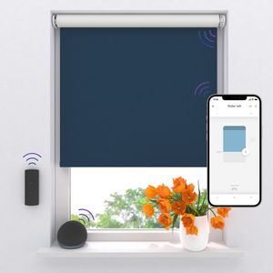 Radeco® Elektrisch Rolgordijn Verduisterend - Easy - Blue - 70 x 190 cm - CMD-03