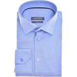 Ledub modern fit overhemd - middenblauw - Strijkvriendelijk - Boordmaat: 45