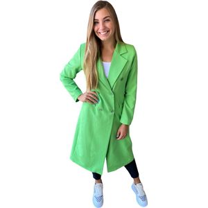 Dames blazer jas lang groen maat L