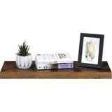 Rustieke Zwevende Wandplank - Boekenplank met Bevestigingsmateriaal - 60 cm Breed en 20 cm Diep - Vintage Bruin