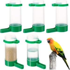 5 STKS Automatische Papegaai Water Voeder - Vogel Kunststof Drinker Bowl Waterer Clip voor Vogels - Klein Size 3