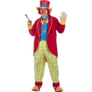 Funidelia | Clownkostuum Voor voor mannen  Clowns, Circus, Originele en Leuke - Kostuum voor Volwassenen Accessoire verkleedkleding en rekwisieten voor Halloween, carnaval & feesten - Maat M - L - Rood