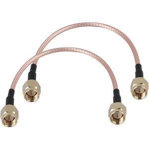SMA Mannelijke naar SMA Mannelijke Antenne Verlengkabel RG316 Coaxiale Jumper Kabel 15cm/6 inch voor RTL-SDR USB Dongle ADS-B Ontvanger Ham Radio VNA Vector Netwerk Analyzer RF Signaal - Set van 2