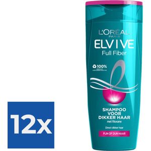 L’Oréal Paris Elvive Full Fiber Shampoo - 250 ml - Voordeelverpakking 12 stuks