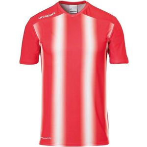 Uhlsport Stripe 2.0 Shirt Korte Mouw Heren - Rood / Wit | Maat: 3XL